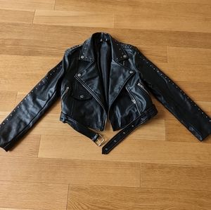 Missguided Women's leather jacket Sz 4